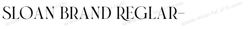 Sloan Brand Reglar字体转换